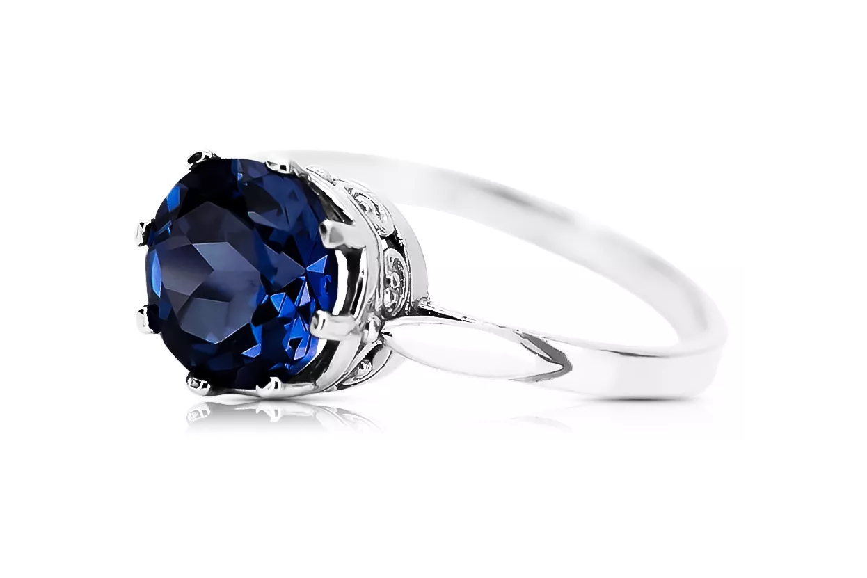Sterling silver 925 Sapphire Ring Vintage style vrc366s